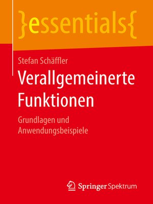 cover image of Verallgemeinerte Funktionen
